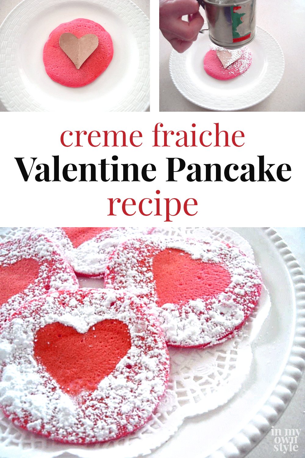 Creme Fraiche Valentine's Day breakfast pancake recipe.