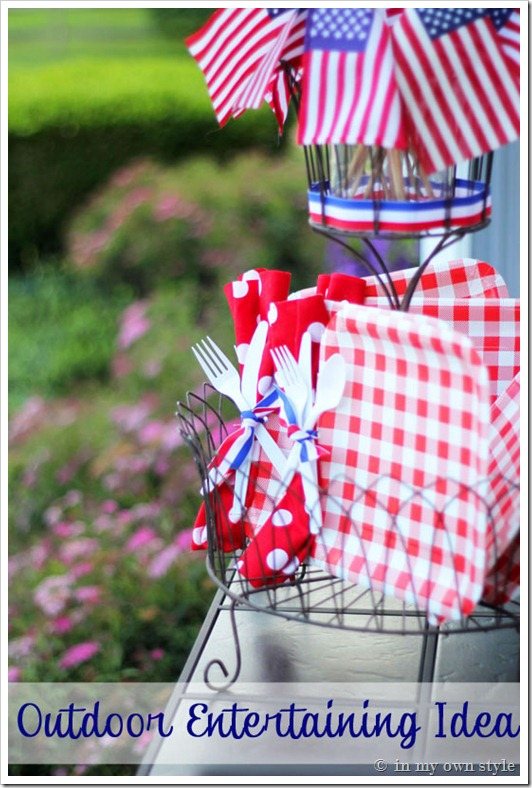 Outdoor Buffet Entertaining Idea: Serving Guests