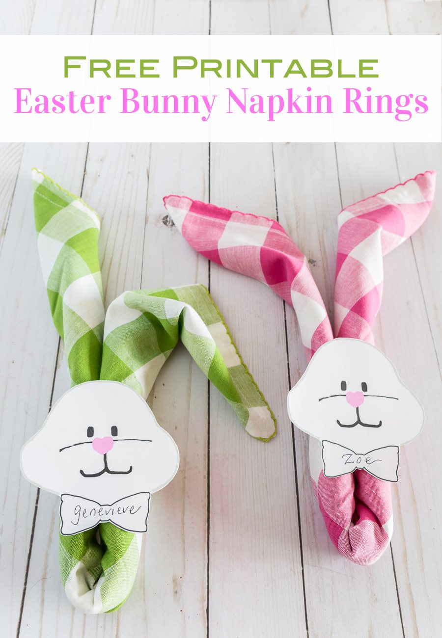 How to style napkins to look like Easter Bunnies for an Easter dinner table.