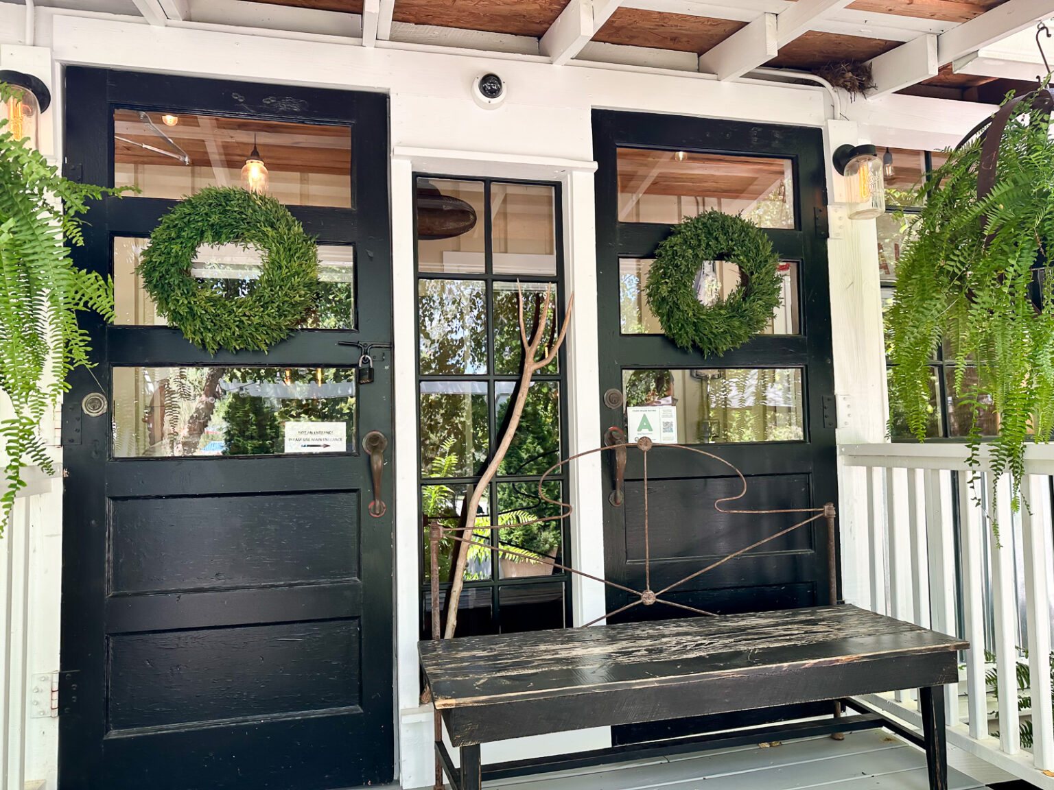 The Garden Cafe in York SC entrance