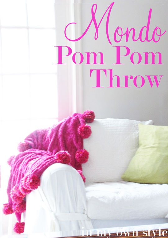 How to Make a Pom Pom Throw Blanket