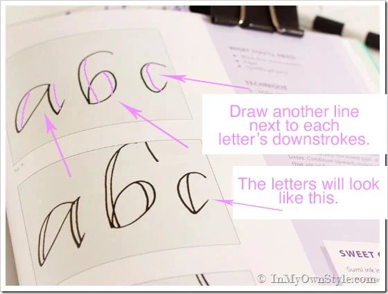 how to handwrite using faux calligraphy