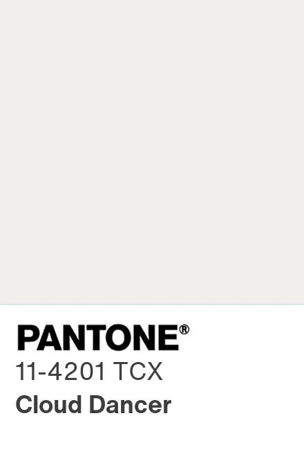 pantone-color-chip Cloud Dancer - color of 2026