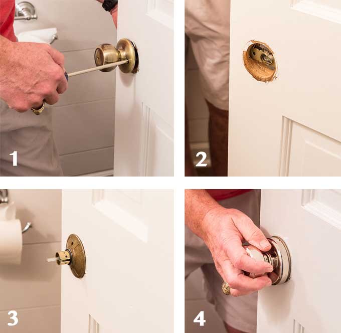 How to replace a doorknob a perfect weekend decorating project.