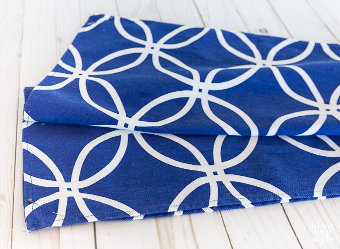 two folded cloth napkins