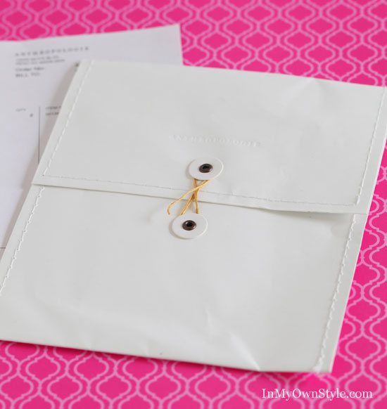 Anthropologie Gift Envelope