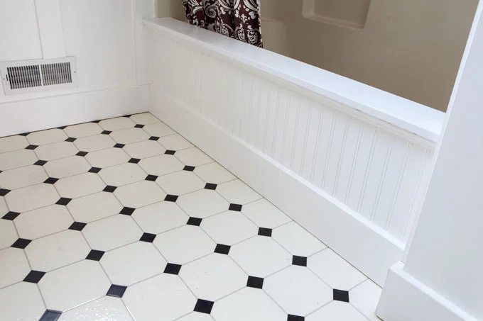 How to add half wall and molding in front of a bathtub