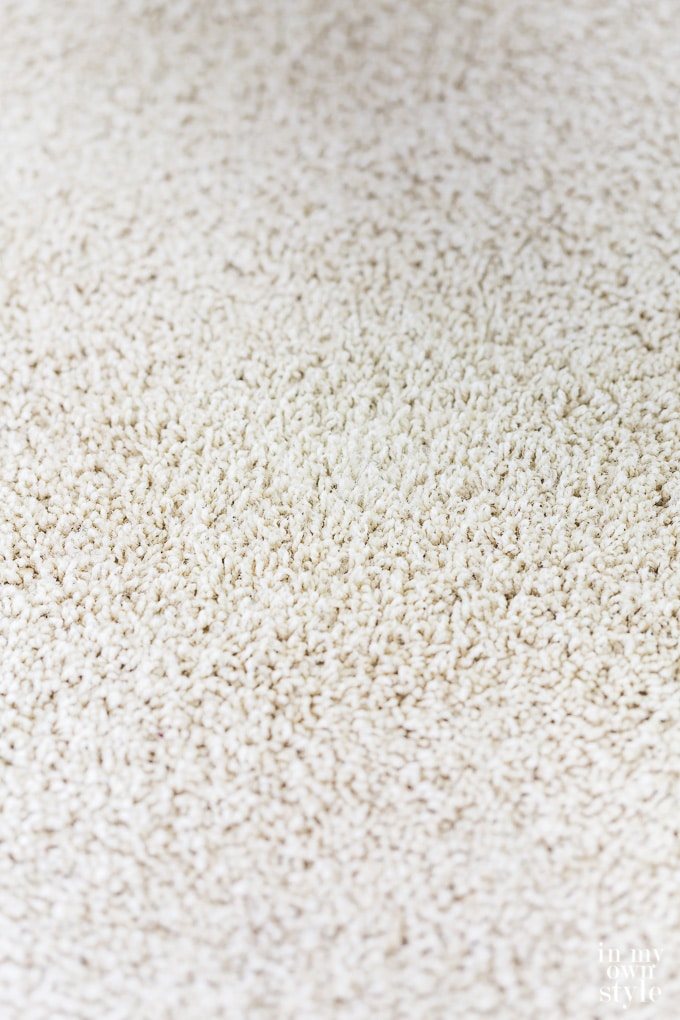 DIY tip to make a spot cleaned carpet look like new