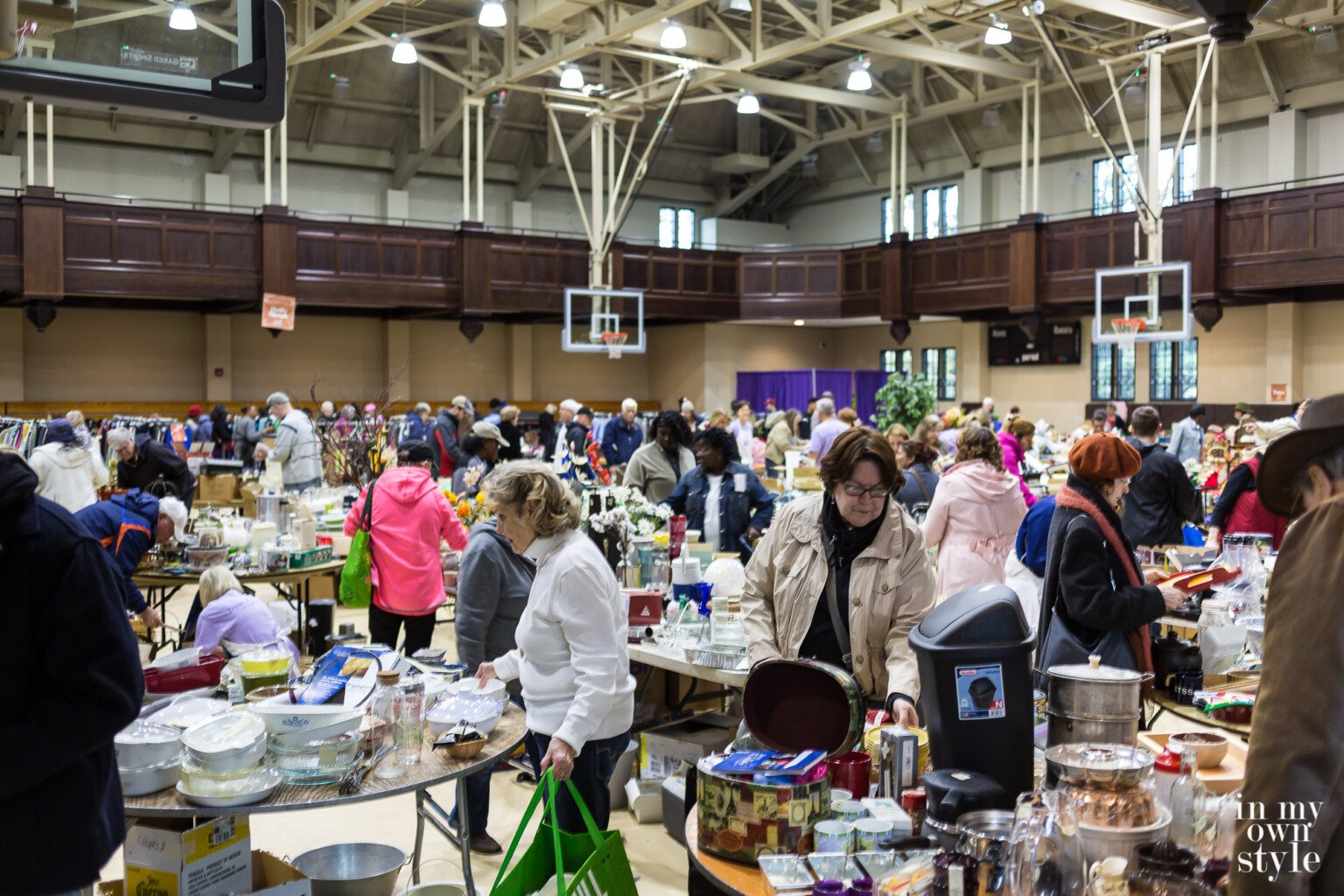 The trash and treasure sale at the Trinity Cathedral in Columbia, SC