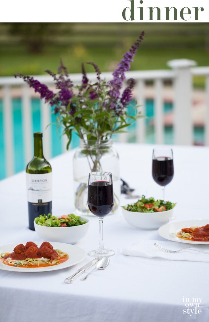 Meal ideas for dining alfresco for sinner
