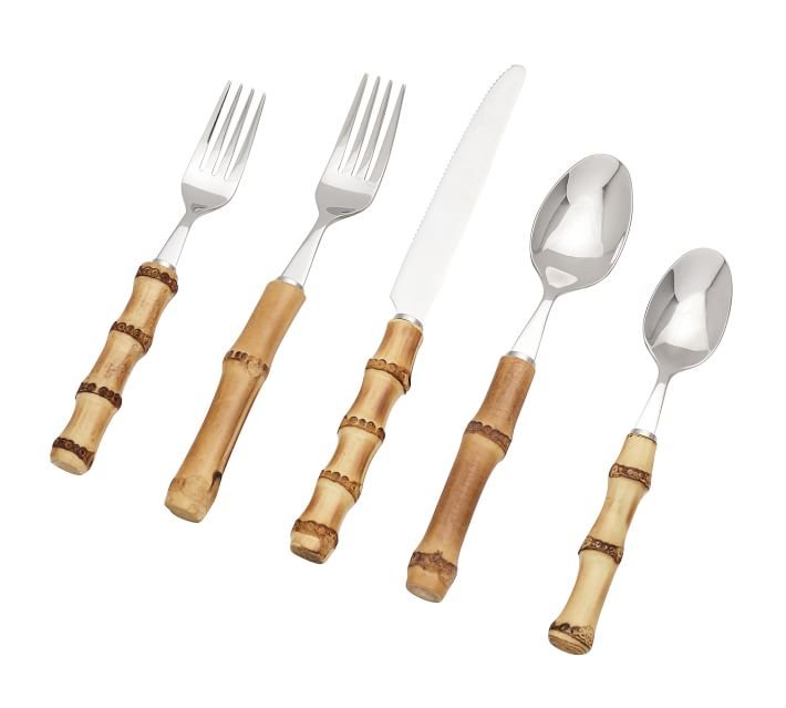 Natural Bamboo flatware set