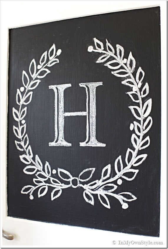 Letter -in-Laurel Wreath-Design Free-Printable
