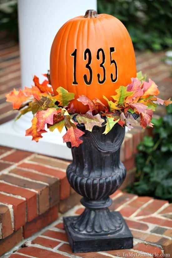 Carve a Pumpkin with an address using a hot knife