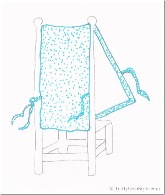 How to make a simple chair back fabric runner