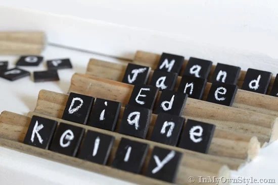 Chalkboard Tile Place Cards & Holders
