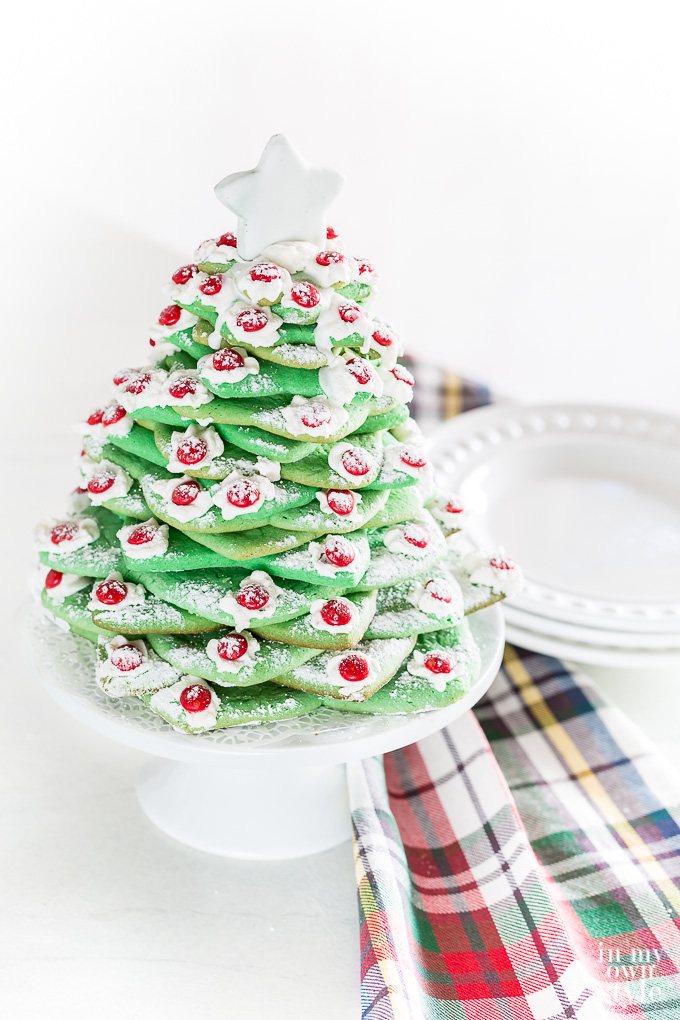 Christmas Cookie tree on counter