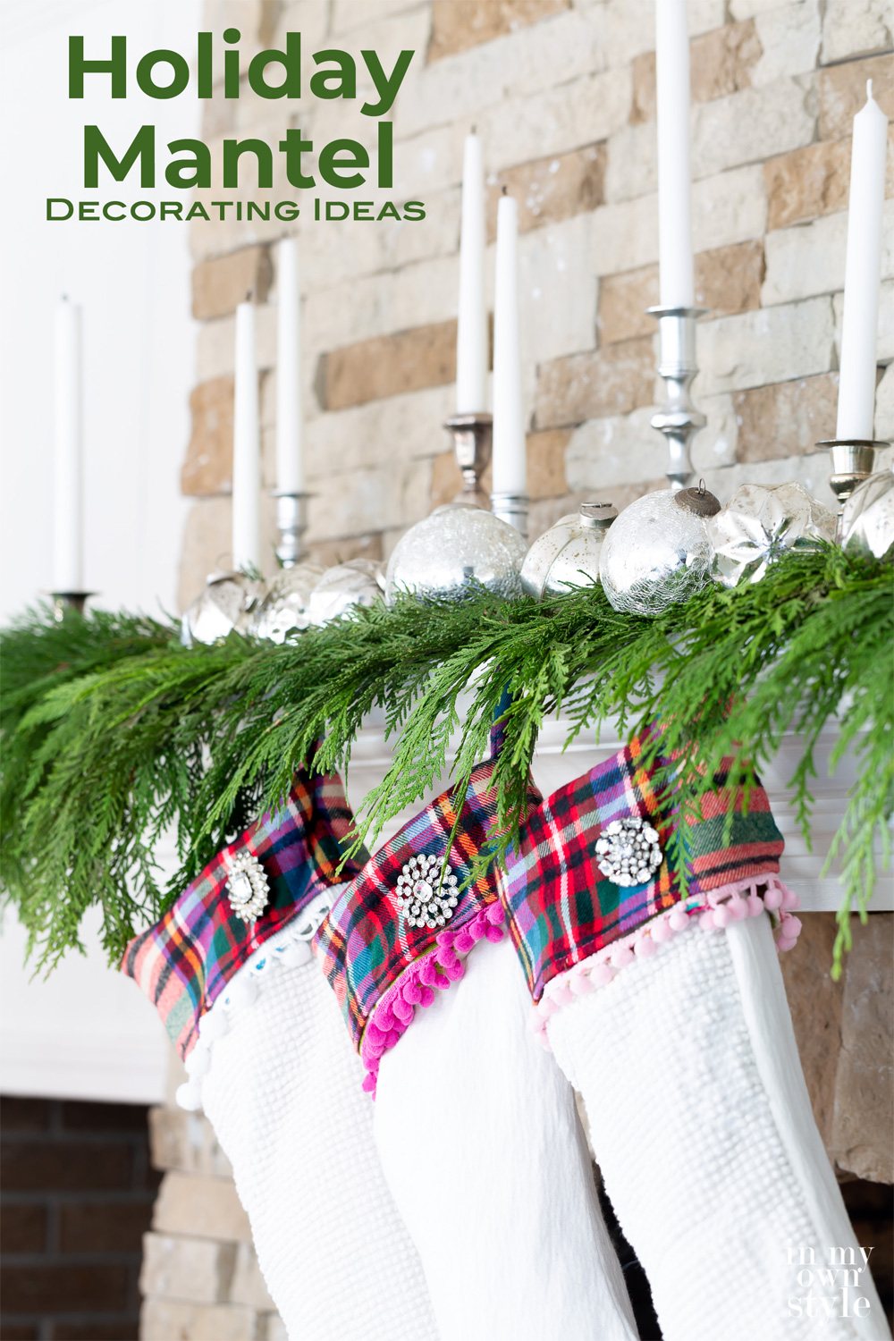Holiday Mantel Decorating Ideas on a budget