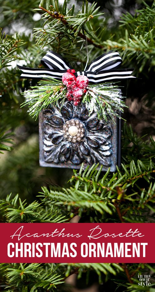 Mod Podge Christmas craft ideas. Handmade Christmas ornaments. How-to make an Acanthus Rosette Christmas Ornament | Oducu