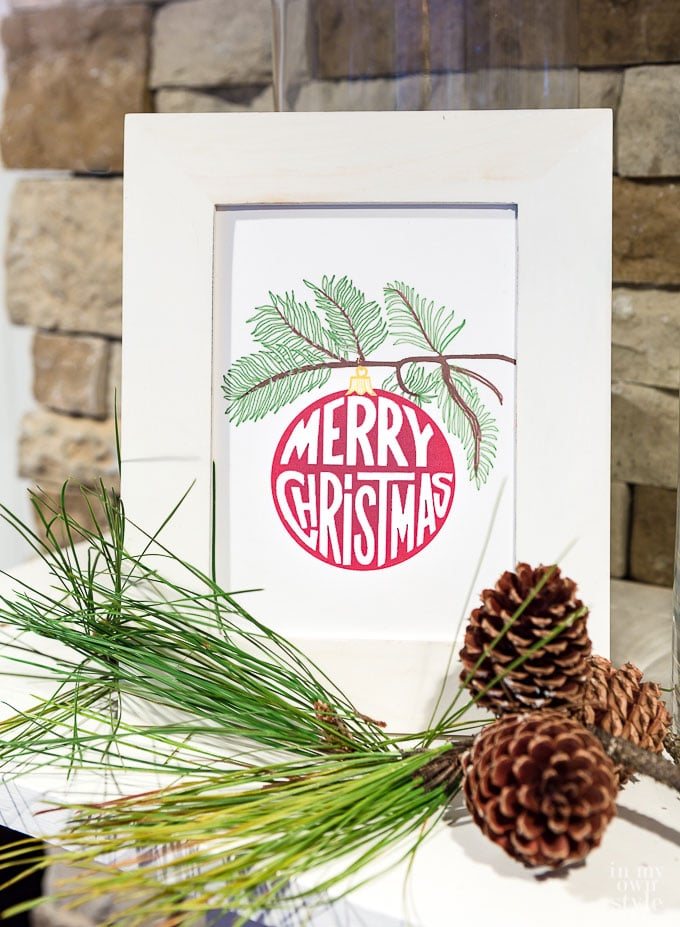 Free Christmas printable to frame