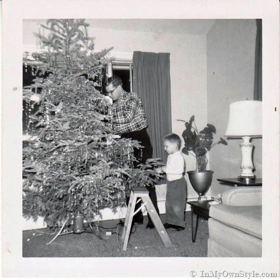 old family photo from Christmas