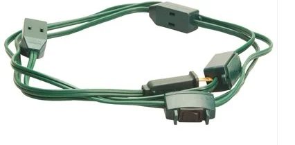 green 9-outlet Christmas tree cube tap extension cord