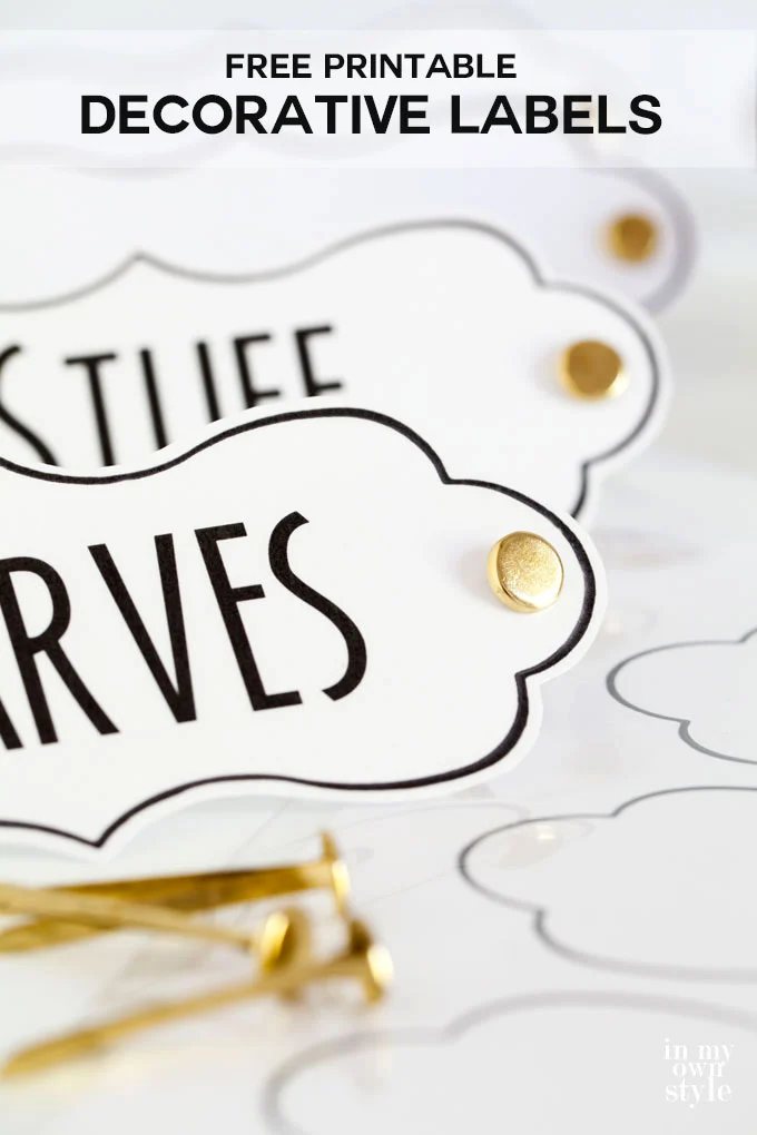 Free printable labels to download and use to label boxes, bins, and baskets around your home. Oducu