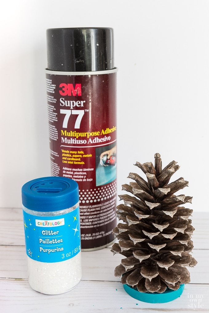 glittered pine cone crafts