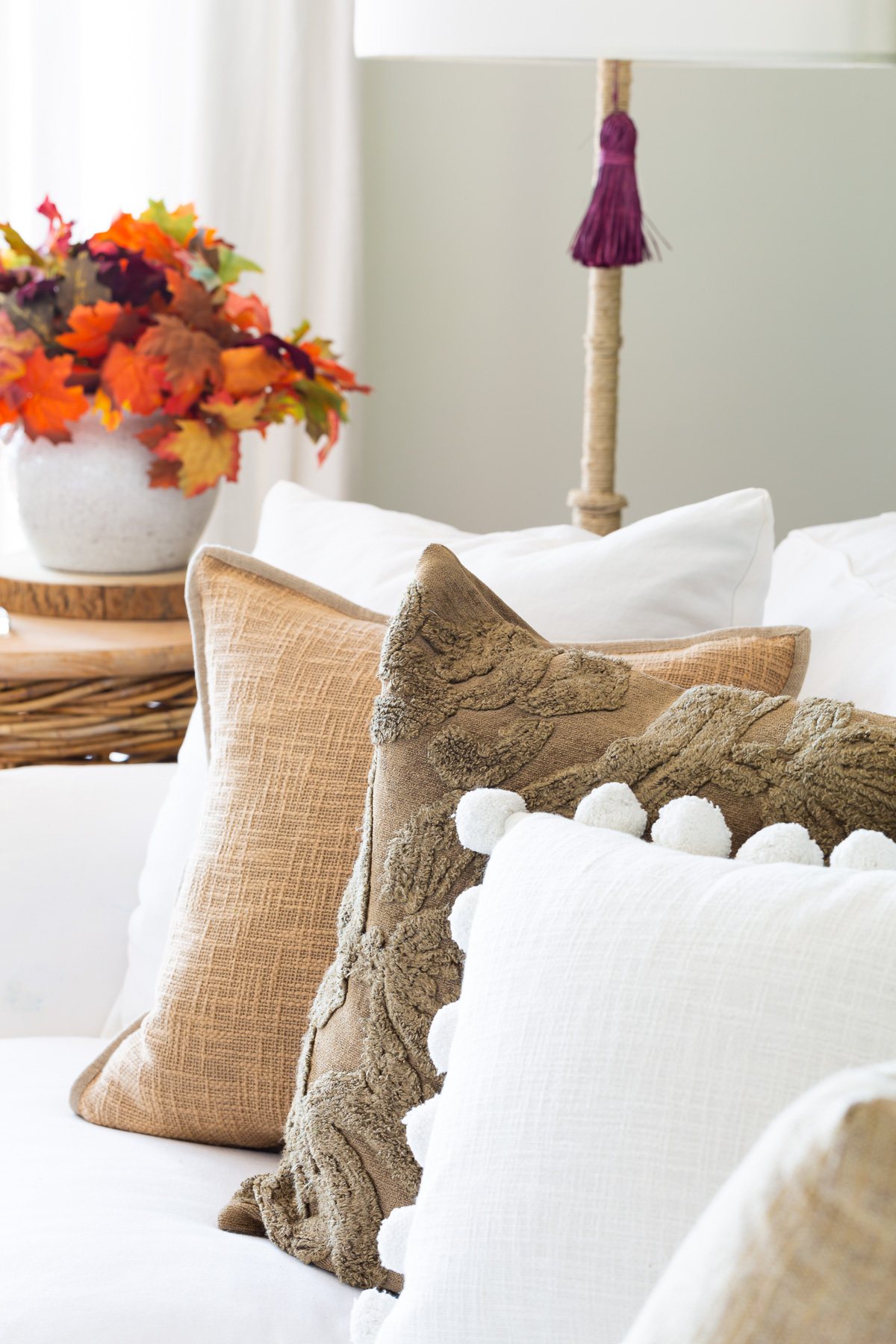 Adding Fall Color to the Living Room