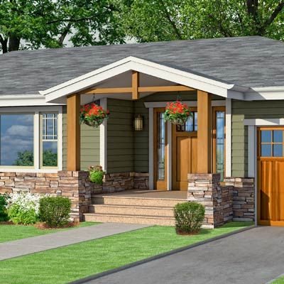 Exterior house makeover ideas for entry porches