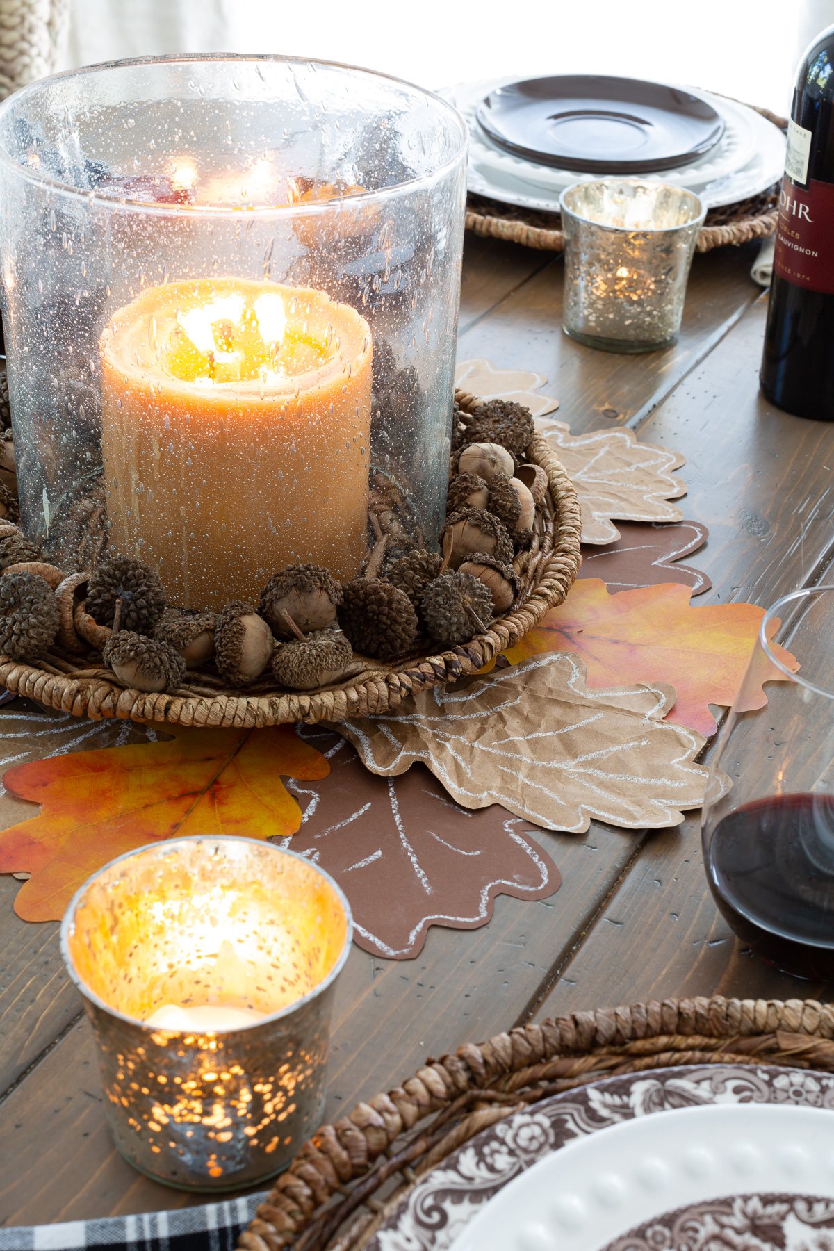 DIY Thanksgiving Dining Table Centerpiece Idea