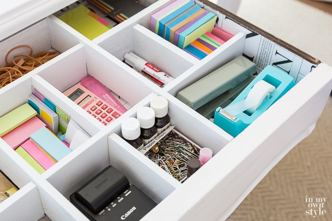 DIY desk drawer dividers