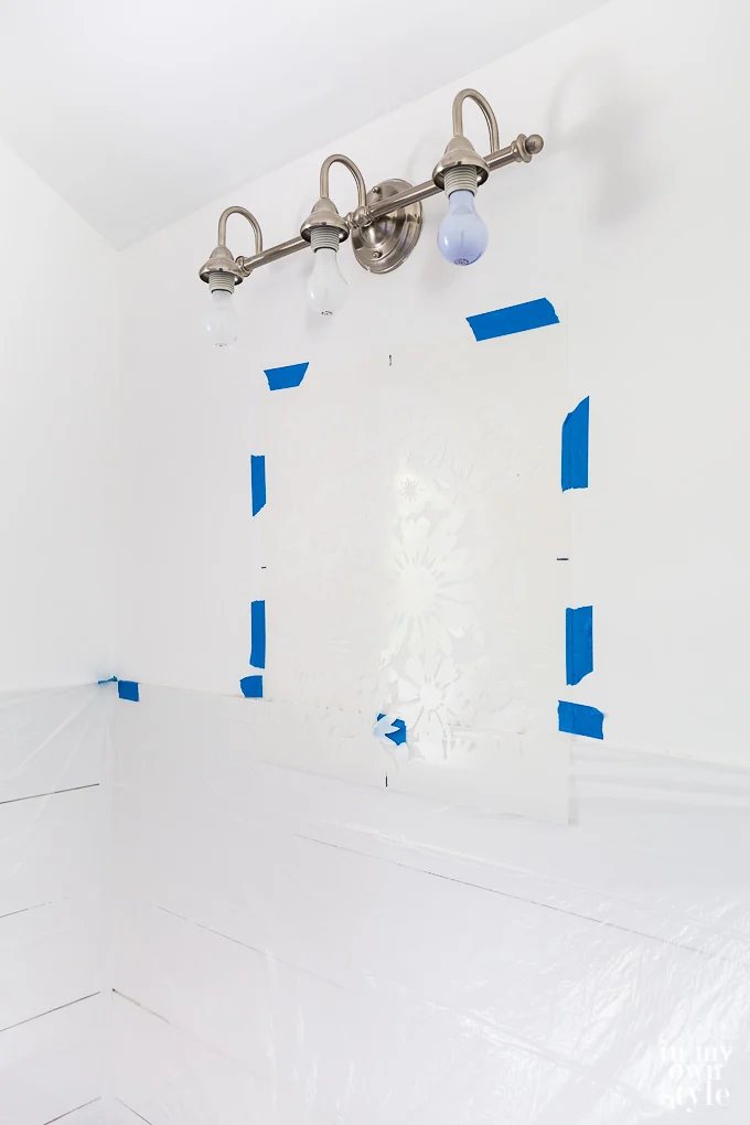 How to start stenciling a wall using a Royal Designs Studio stencil