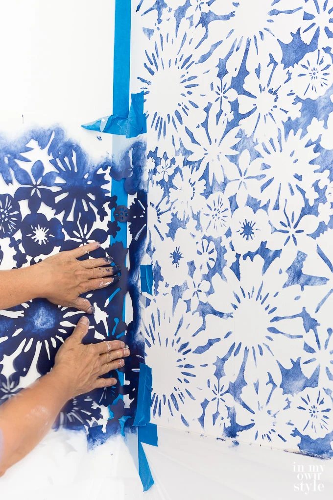 Stenciling tips for getting paint into corners in a room