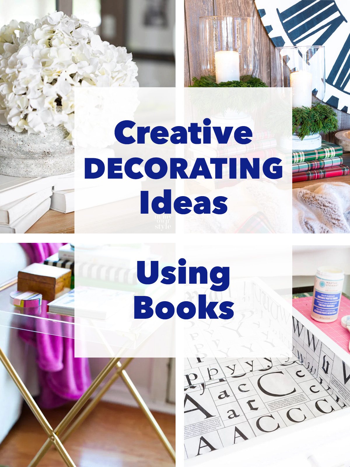 creative decorating ideas using books - 4 images in photo