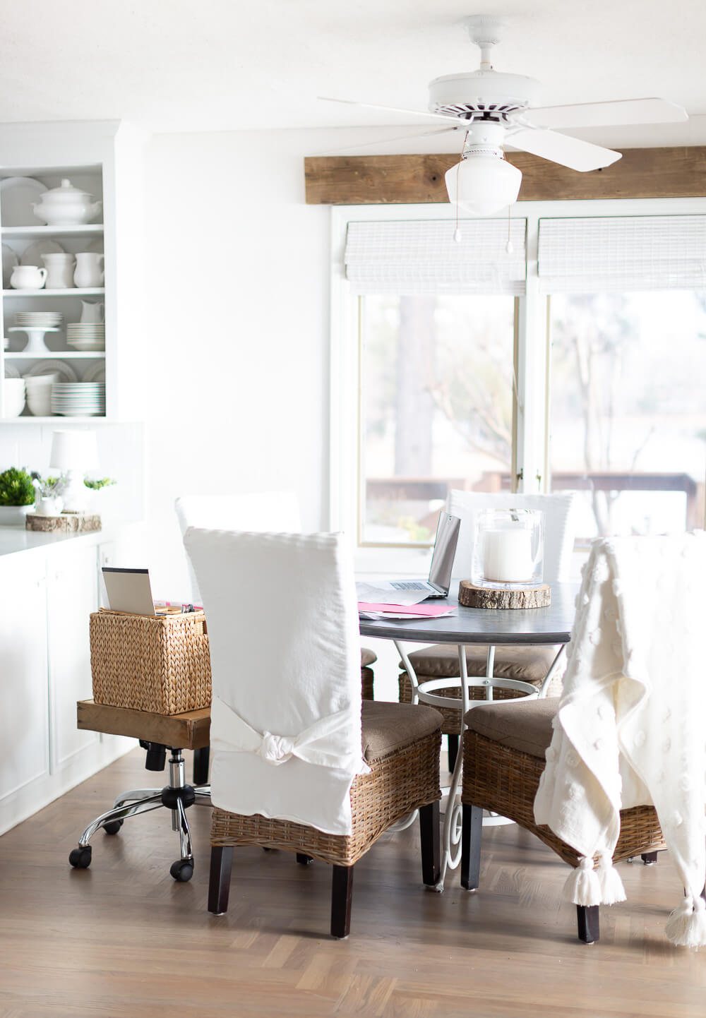 Kitchen as a work from home office space.