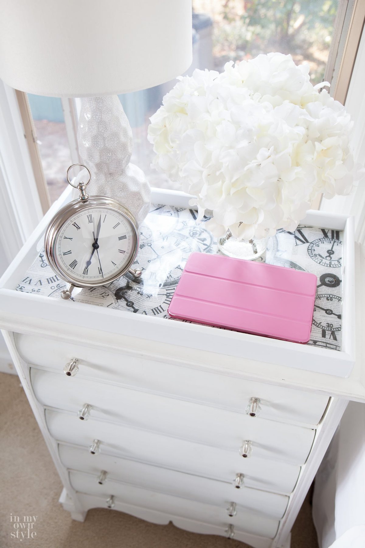 Night table in bedroom decor