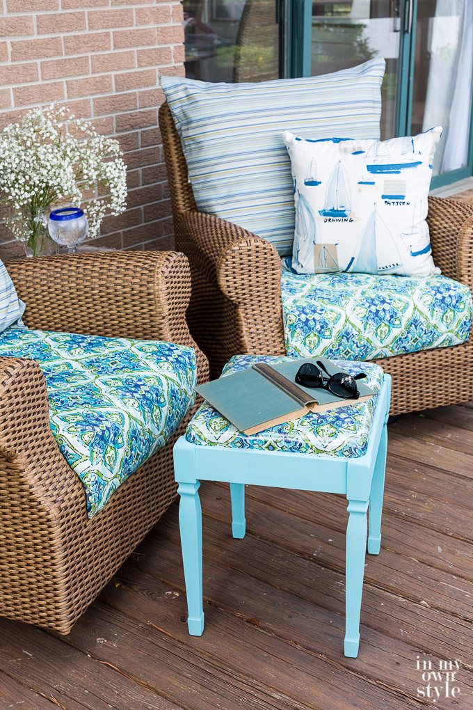 How to make an ottoman to use outdoors on a porch, deck or patio.
