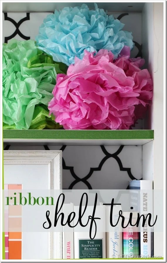 Decorating with Ribbon: Shelf Trim