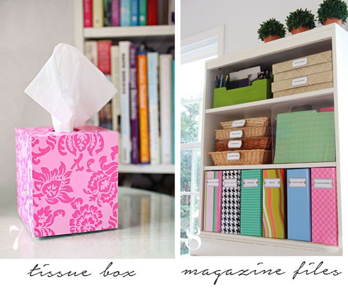 Ideas for using gift wrap to affordable decorate a home