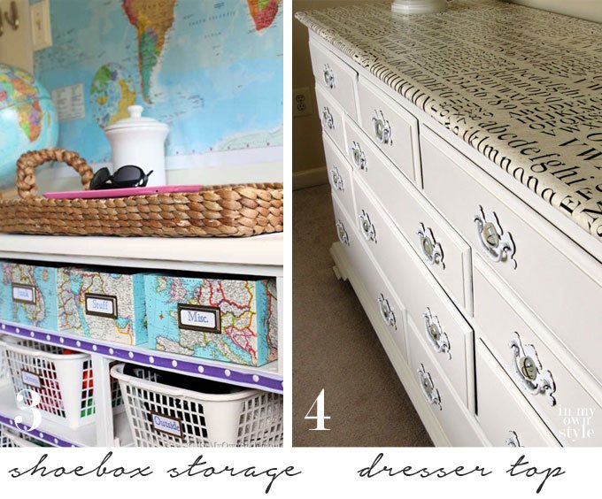 Ideas that use gift wrap to decorate a home