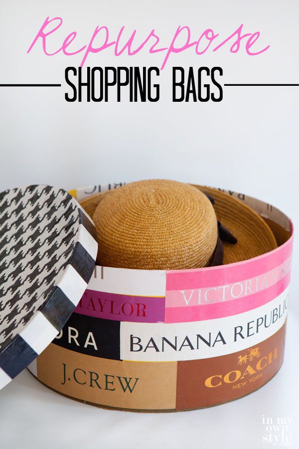 Closet-Storage-ideas using shopping bags