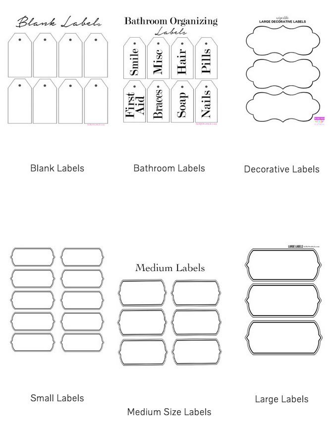 Free printable labels all in one place