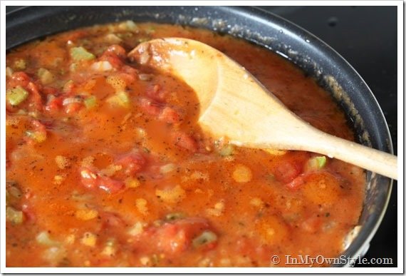Baked-Mozzarella-Orzo-Recipe-on-the-stove