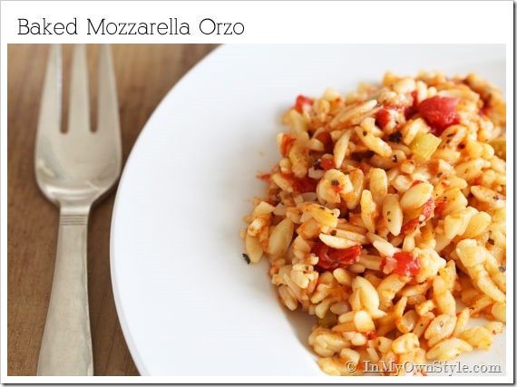 Baked Mozzarella Orzo Recipe