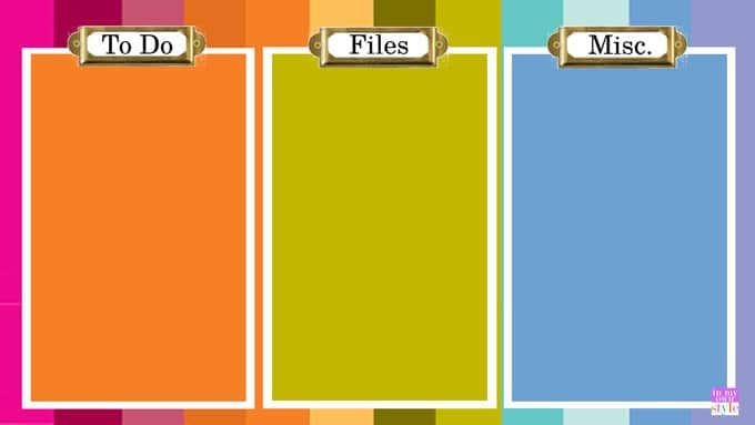 Computer desktop background or organizing files