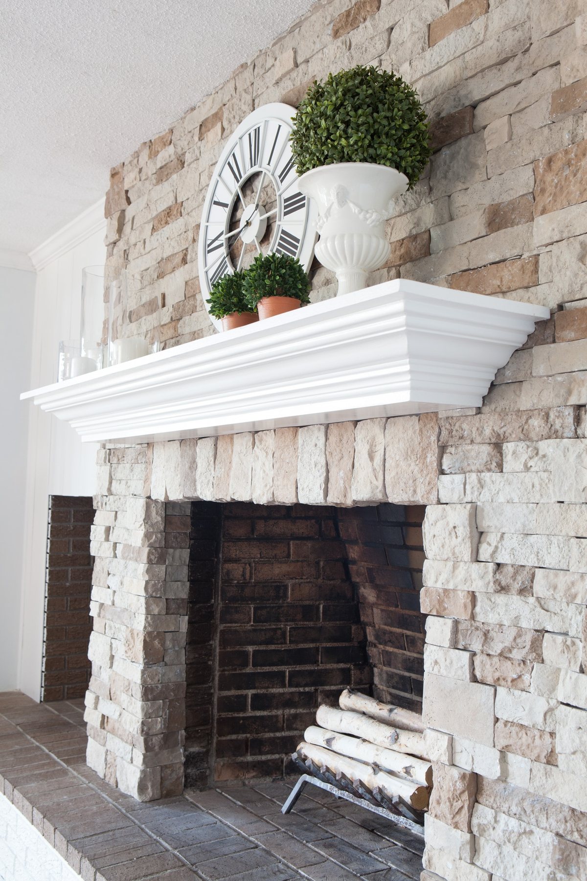 AirStone fireplace makeover