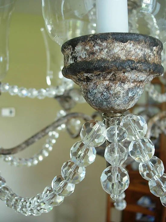 How to make over a brass chandelier