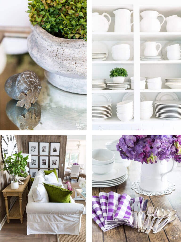Home Decorating ideas on a budget using a mostly white color scheme.