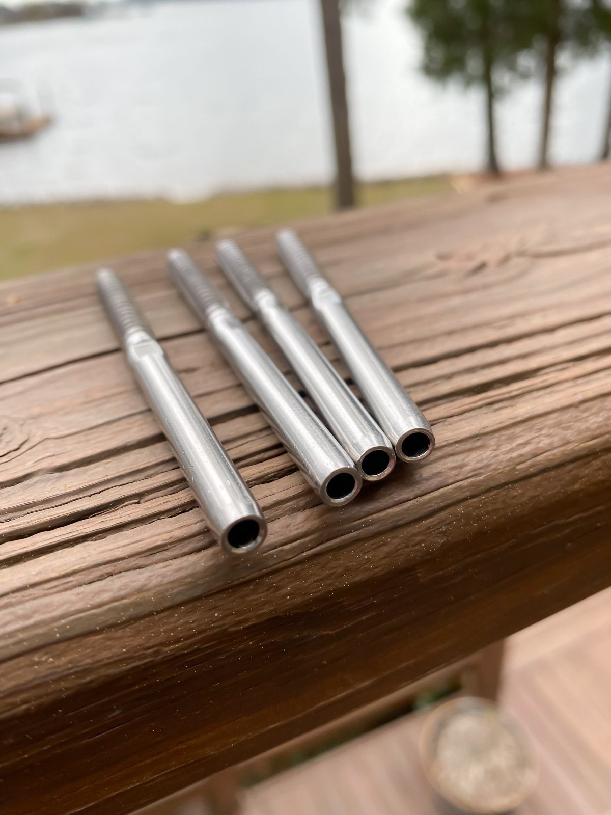 Deck Man Left&Right Handed Thread lag Screws for 1/8" Decking Cable Railing Kit/Hardware,Non-Turnbuckle System