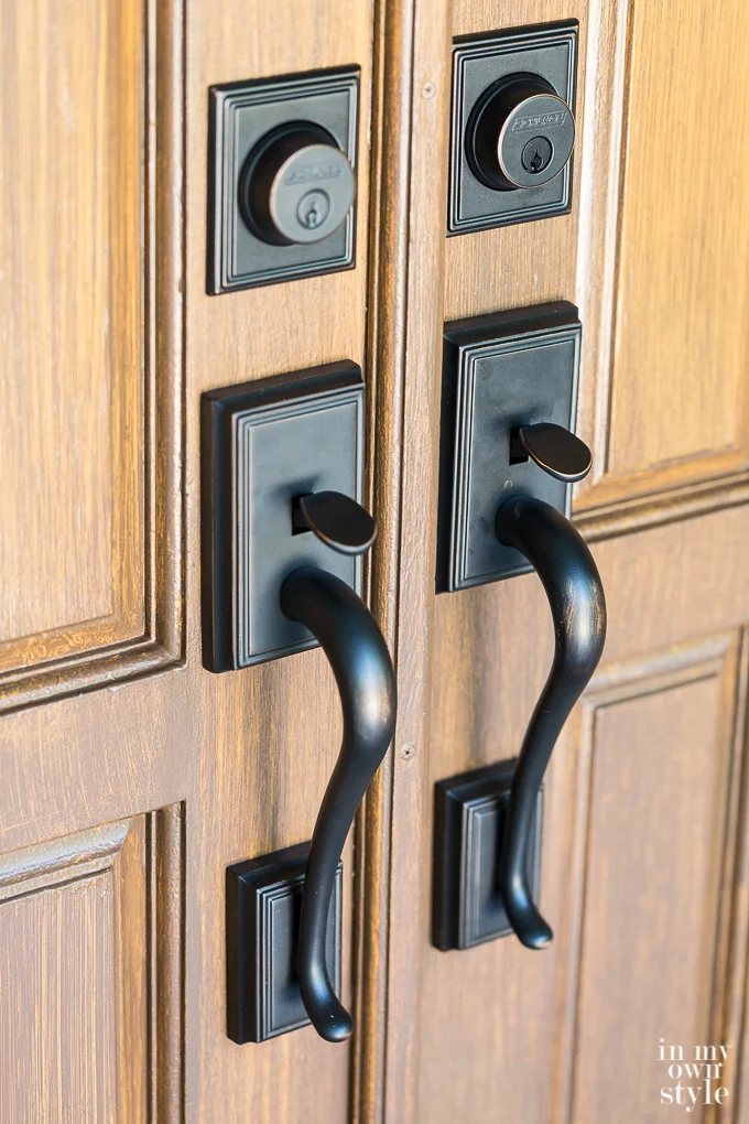 Schlage-bronze-exterior-door-handles